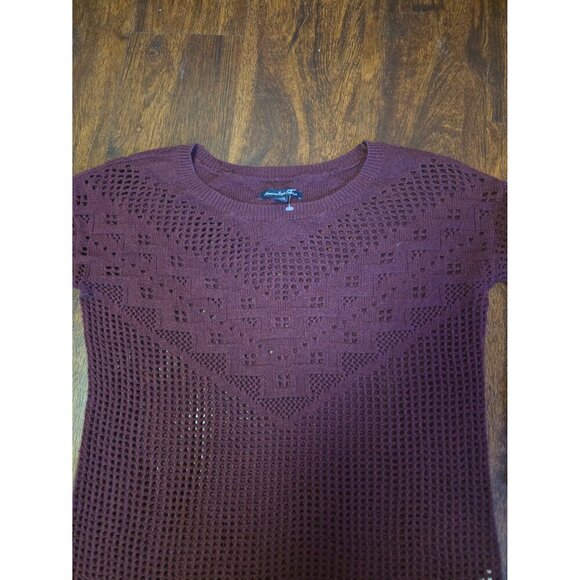 American Eagle Sweater XS burgundy - Picture 2 of 3